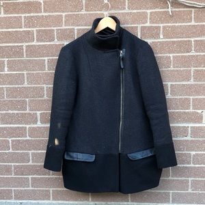 Mackage wool and leather pea coat